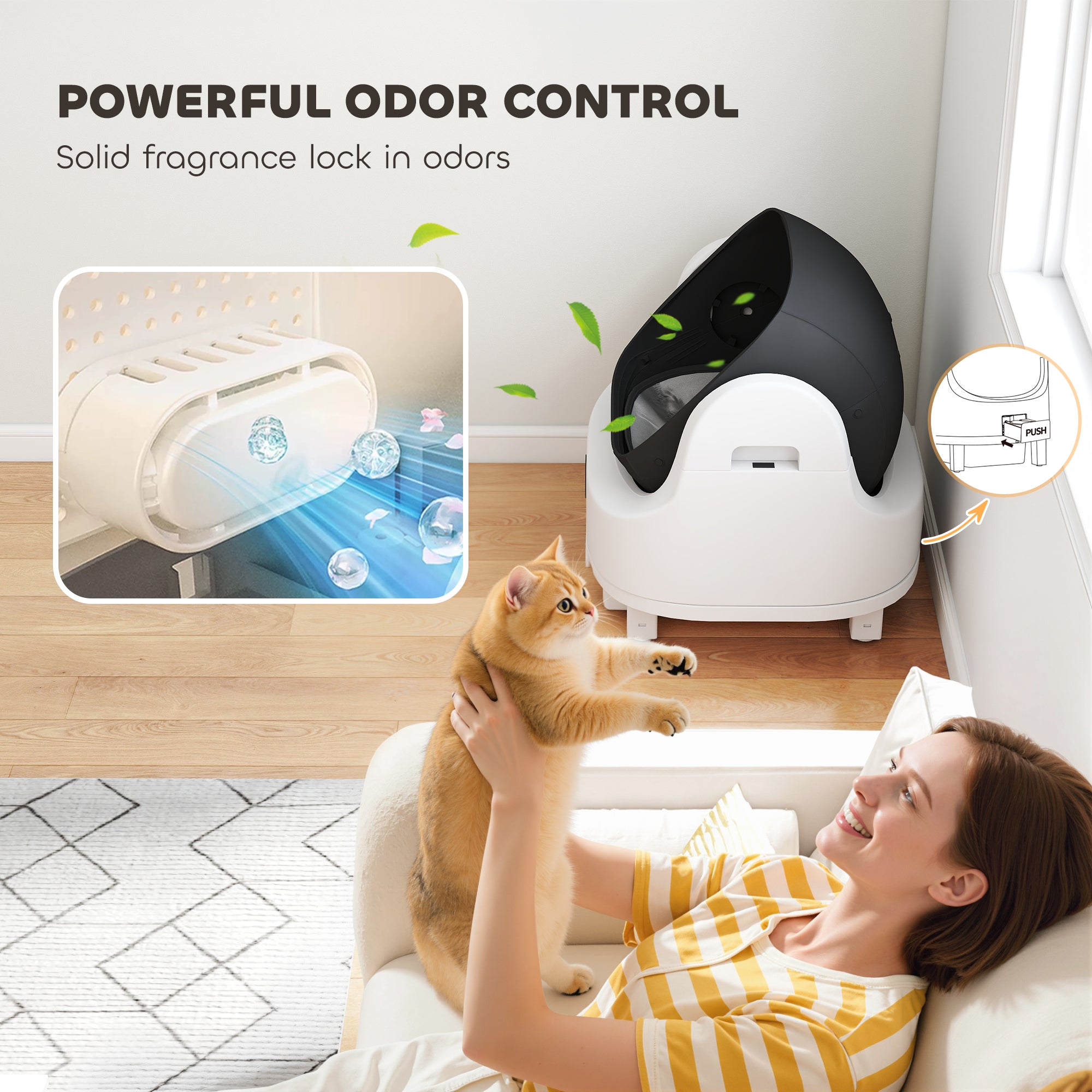 pawhut-liti-re-autonettoyante-ouverture-dessus-pour-chats-seniors image 8