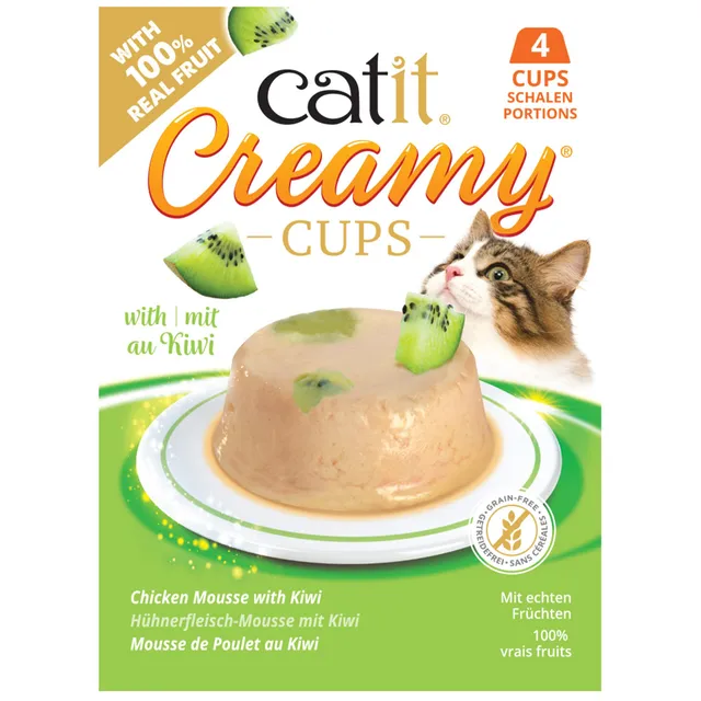 catit-creamy-cups-poulet-au-kiwi-pour-chat-4-x-25-g image 1