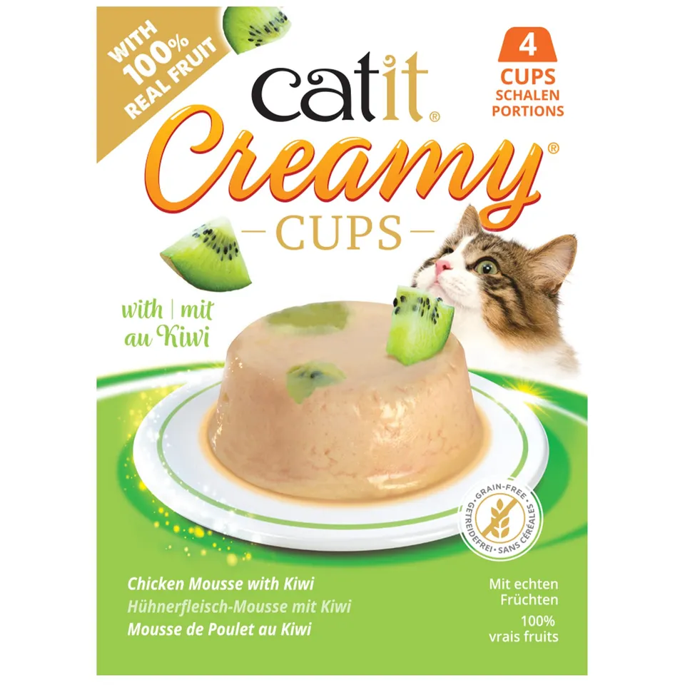 catit-creamy-cups-poulet-au-kiwi-pour-chat-4-x-25-g image 1