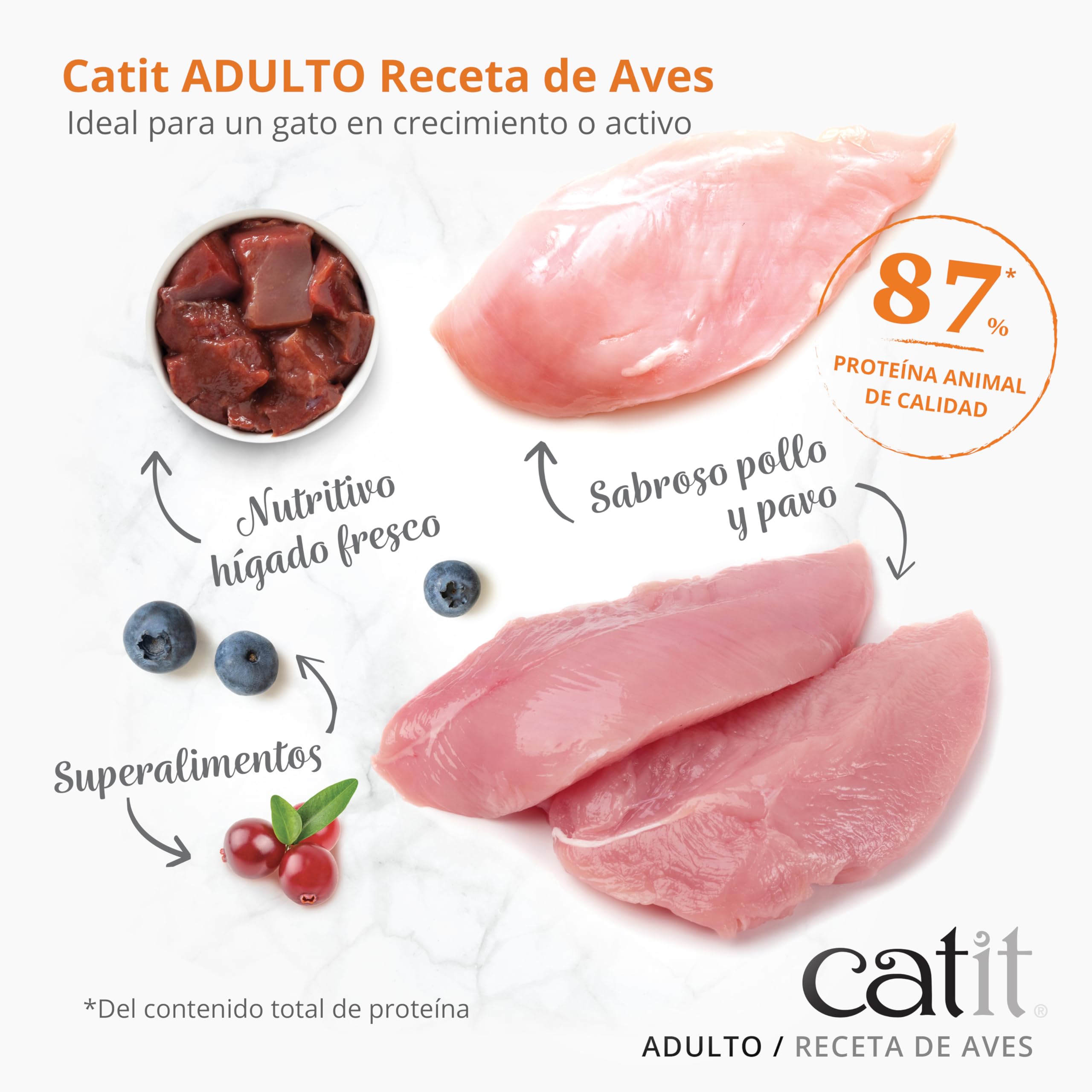 catit-recipes-adulte-oiseaux-croquettes-pour-chat-400g image 3