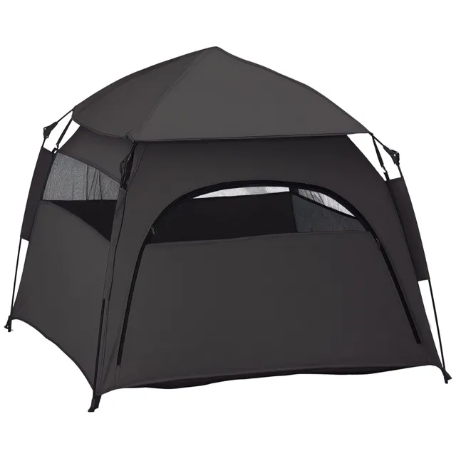 pawhut-tente-de-jeu-pliable-pour-chiens-xl-et-chats-oxford-gris-anthracite image 1