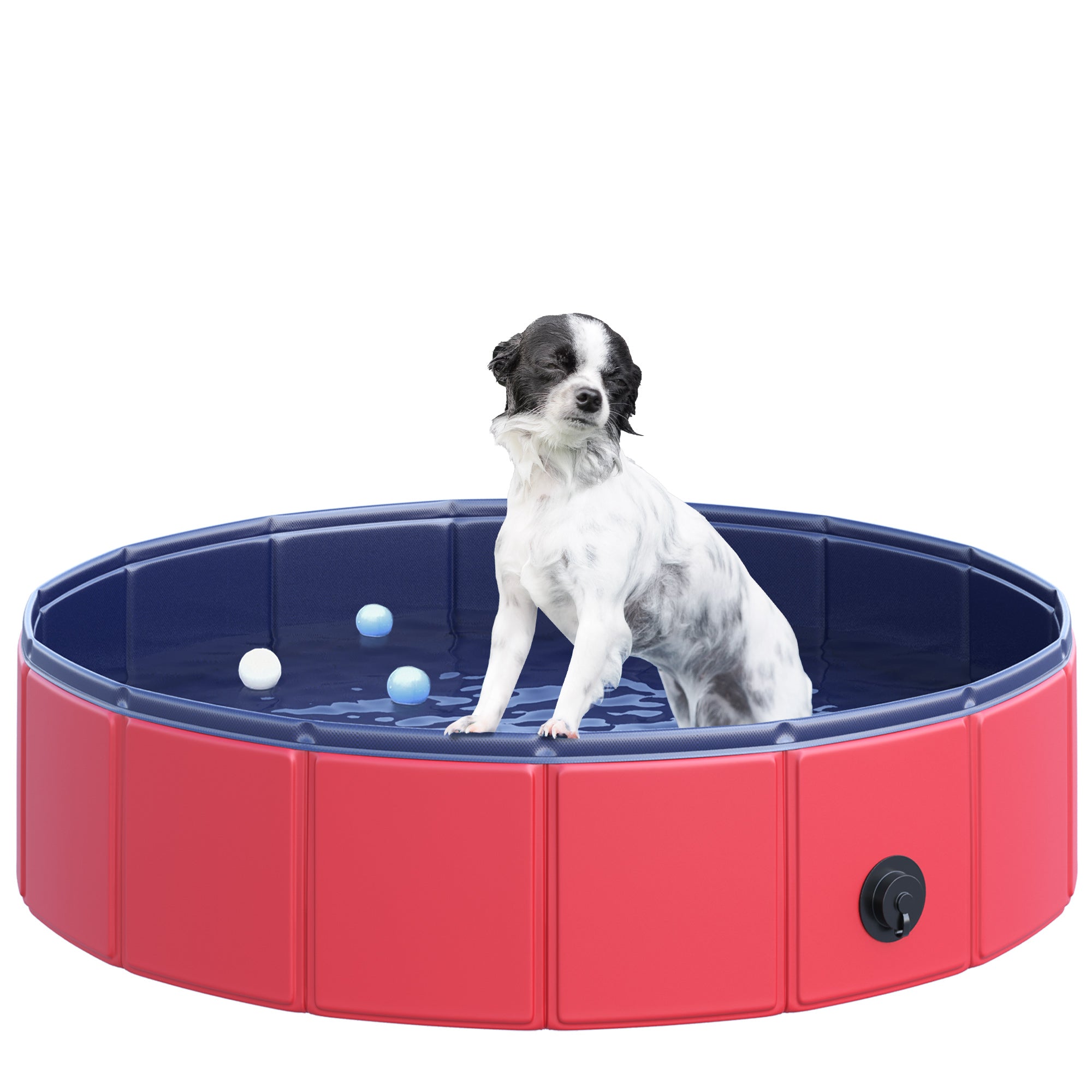 pawhut-piscine-pour-chien-pliable-80-x-20-cm-avec-support-bois-et-fond-antid-rap image 1