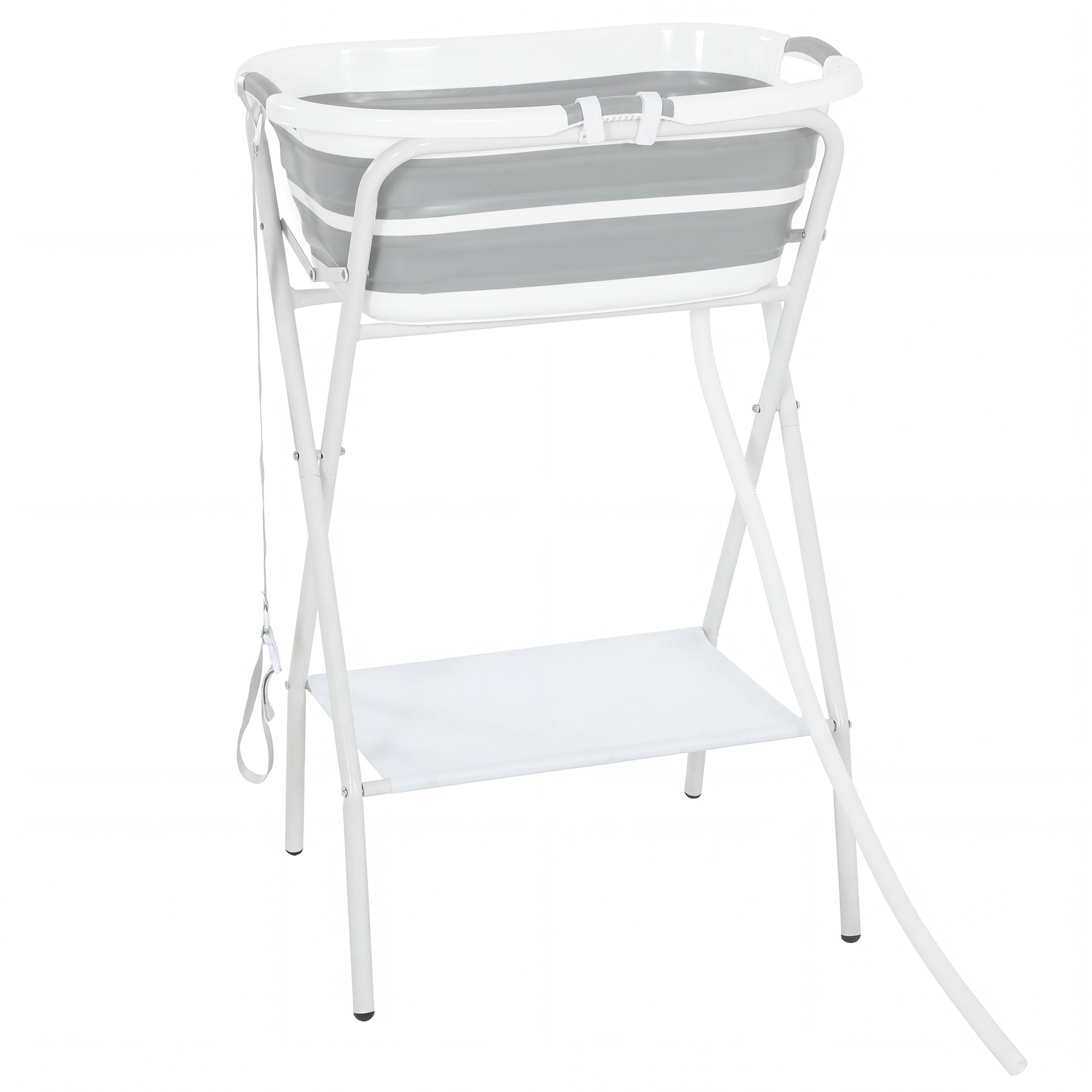 pawhut-baignoire-chien-sur-lev-e-2-en-1-pliable-avec-tuyau-pour-petits-chiens image 2