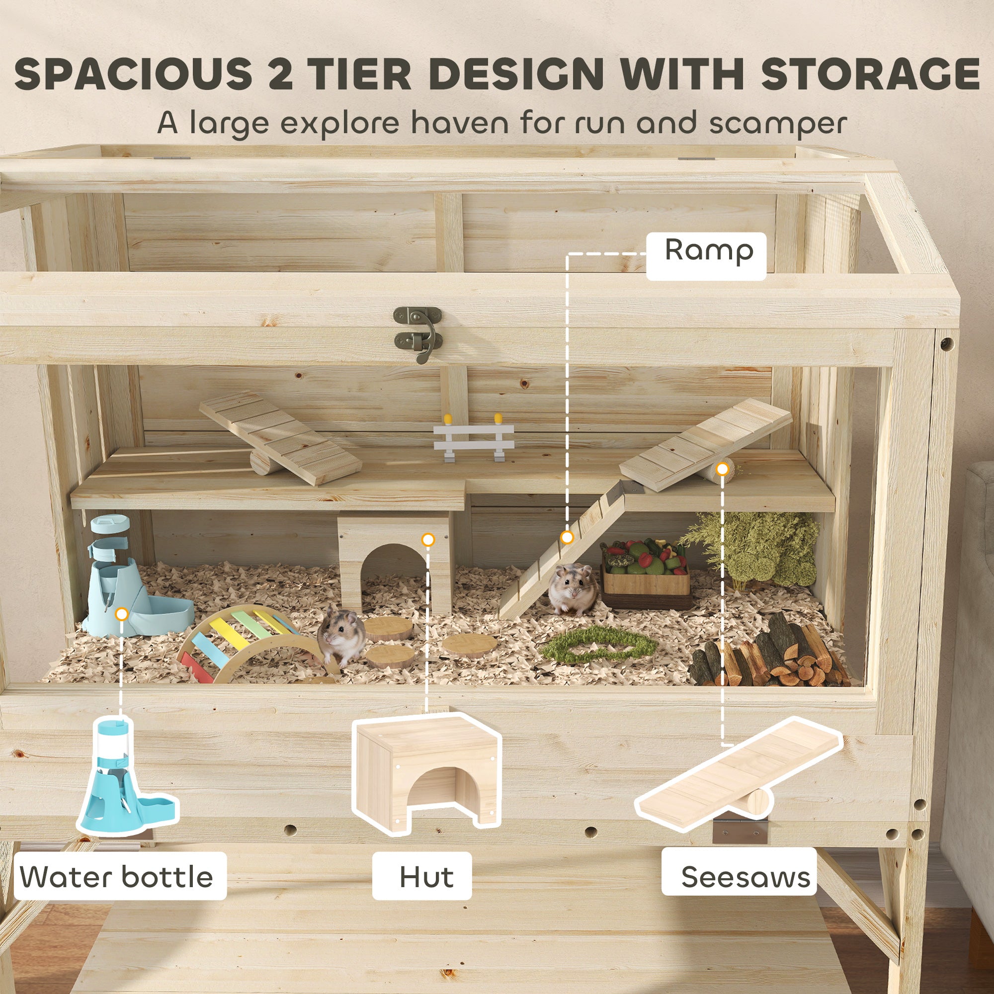 pawhut-cage-hamster-2-tages-spacieuse-avec-accessoires-et-rangement image 6