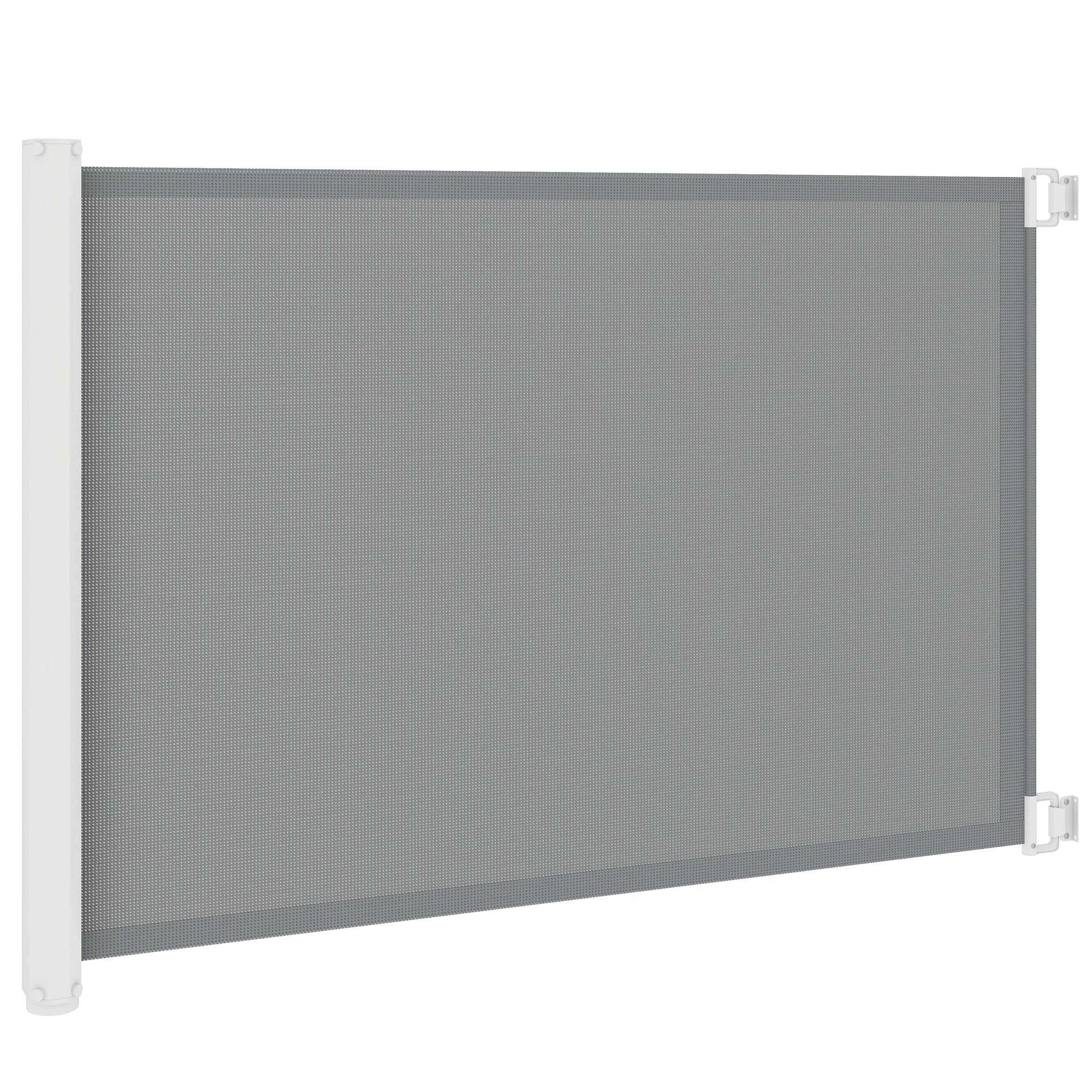 pawhut-barri-re-r-tractable-en-filet-82-5-cm-extensible-115-cm-grise image 2