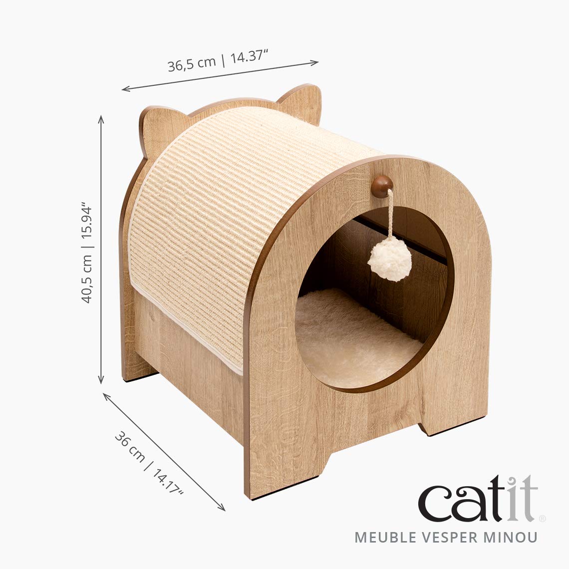 catit-vesper-minou-cachette-lit-et-griffoir-ch-ne image 5