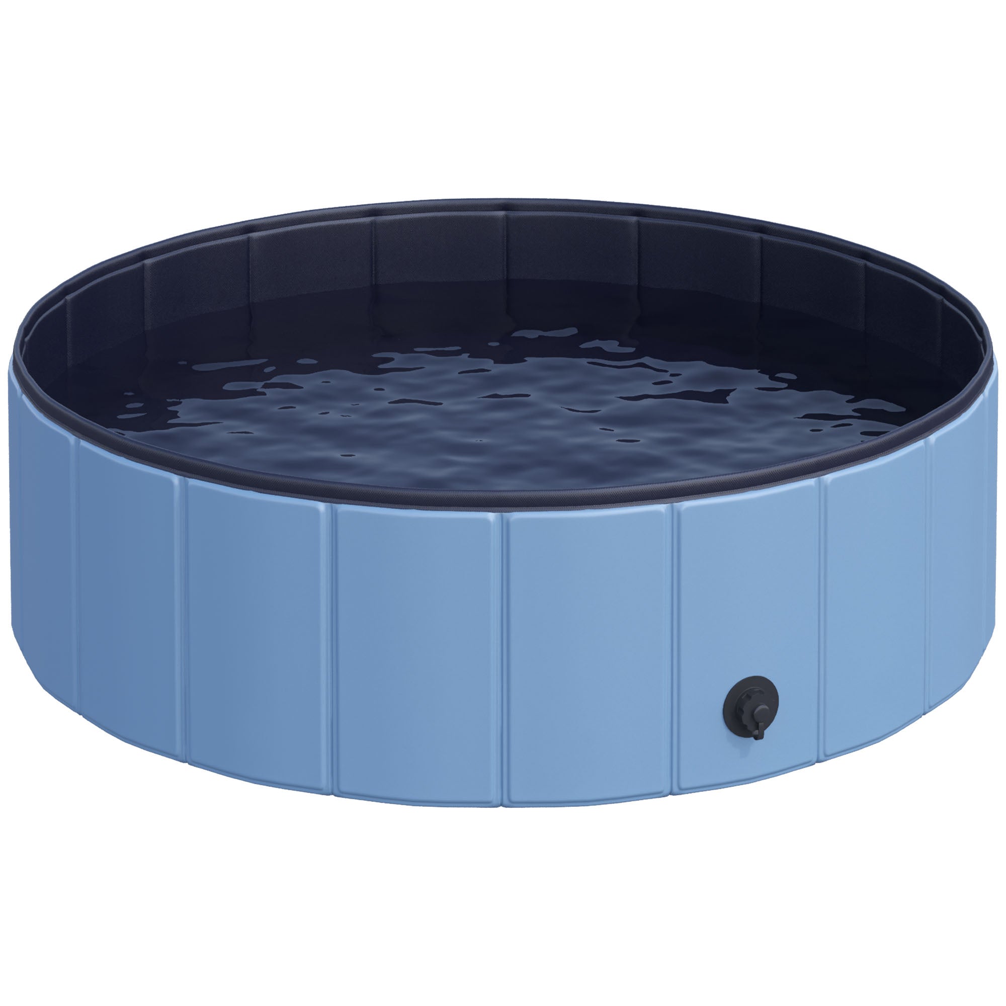 pawhut-piscine-pliable-pour-chien-bleue-100-x-30-cm-avec-vidange-et-fond-antid-r image 2