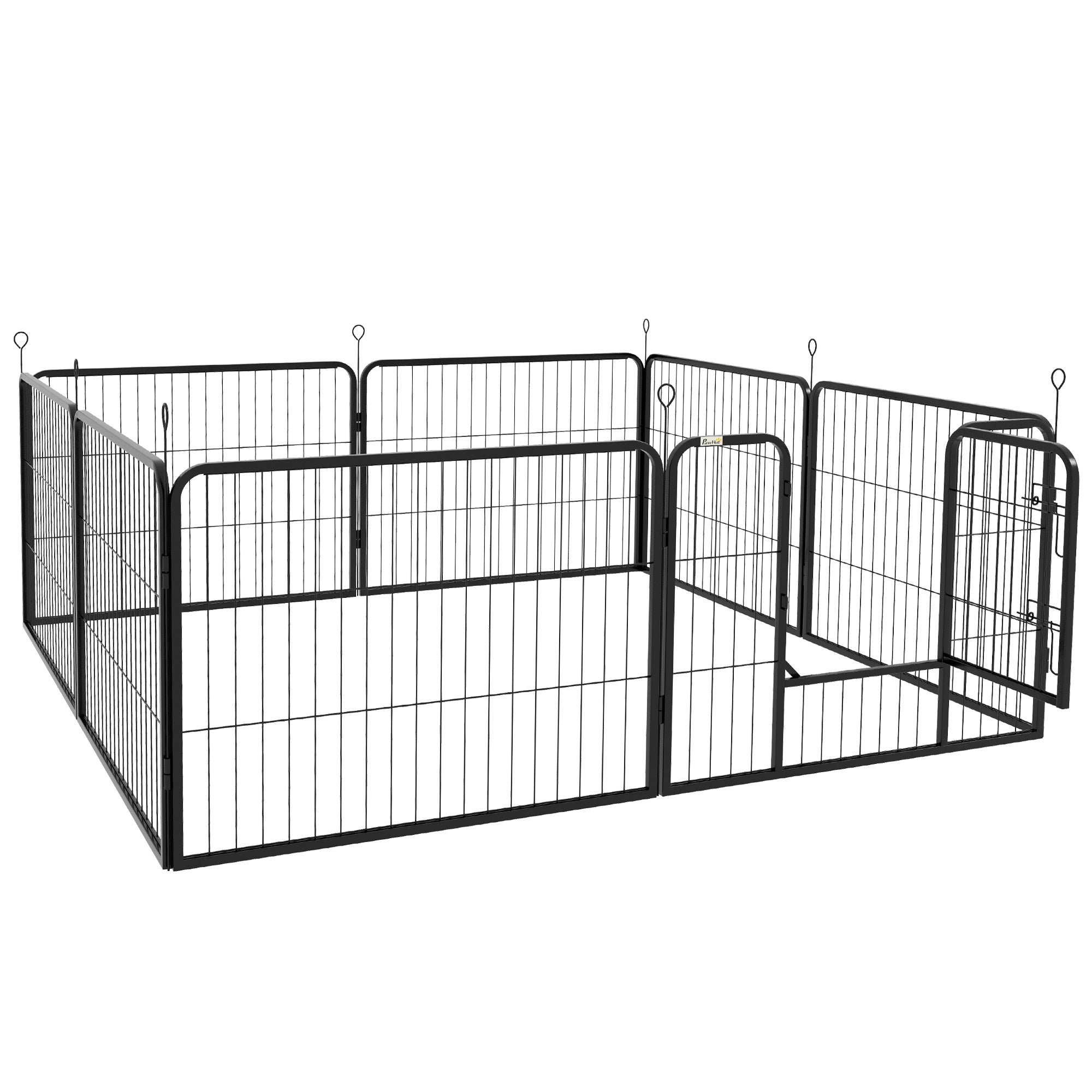 pawhut-enclos-pour-chiens-8-panneaux-60-cm-parc-modulable-int-rieur-ext-rieur-av image 2