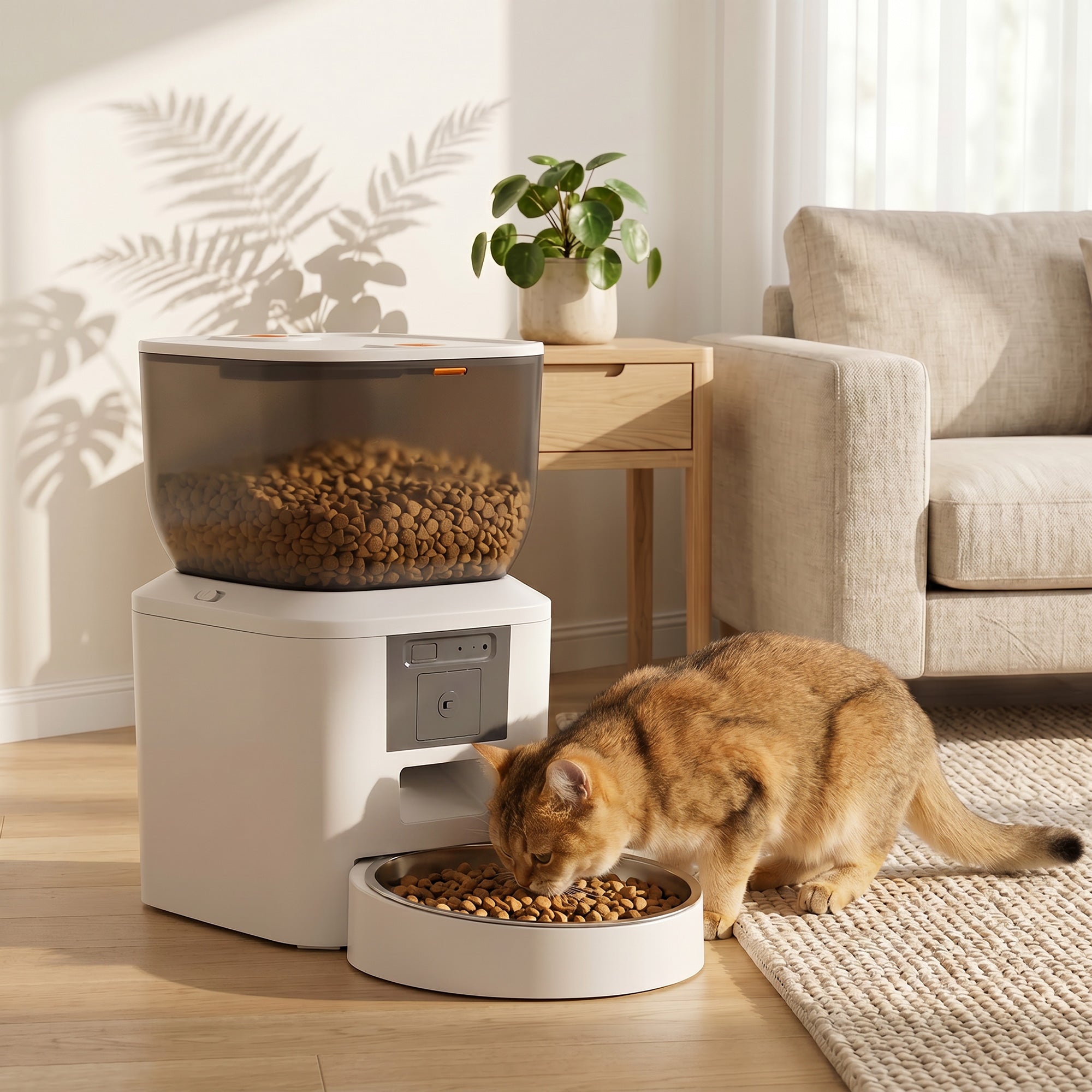 pawhut-distributeur-croquettes-chat-automatique-avec-cam-ra-4l image 4