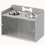 pawhut-station-d-alimentation-sur-lev-e-pour-grands-chiens-avec-rangement-gris image 2