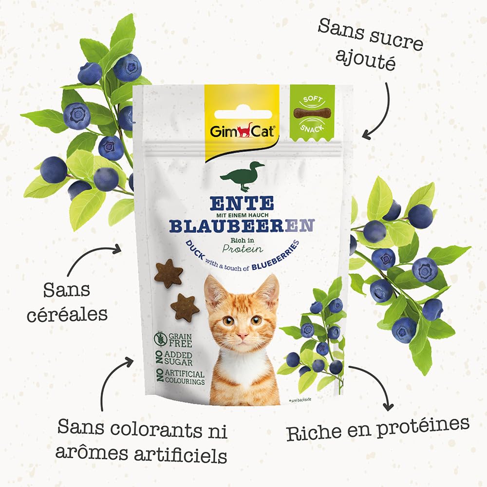 gimcat-soft-snacks-canard-aux-myrtilles-friandise-tendre-pour-chat-60-g image 2