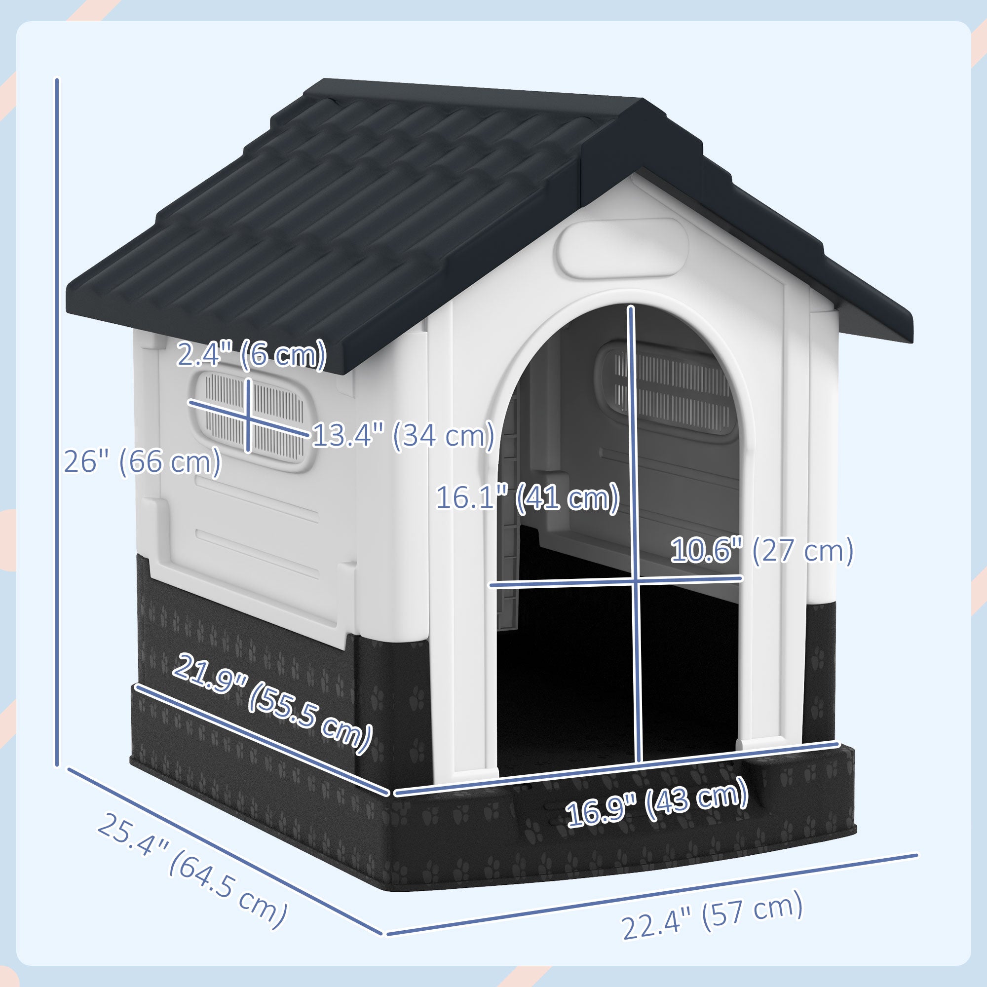 pawhut-niche-d-ext-rieur-plastique-ventil-e-pour-petits-chiens-gris-fonc image 5