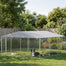 pawhut-grand-chenil-ext-rieur-13-x-13-x-6-5-toit-imperm-able-double-verrou-argen image 4