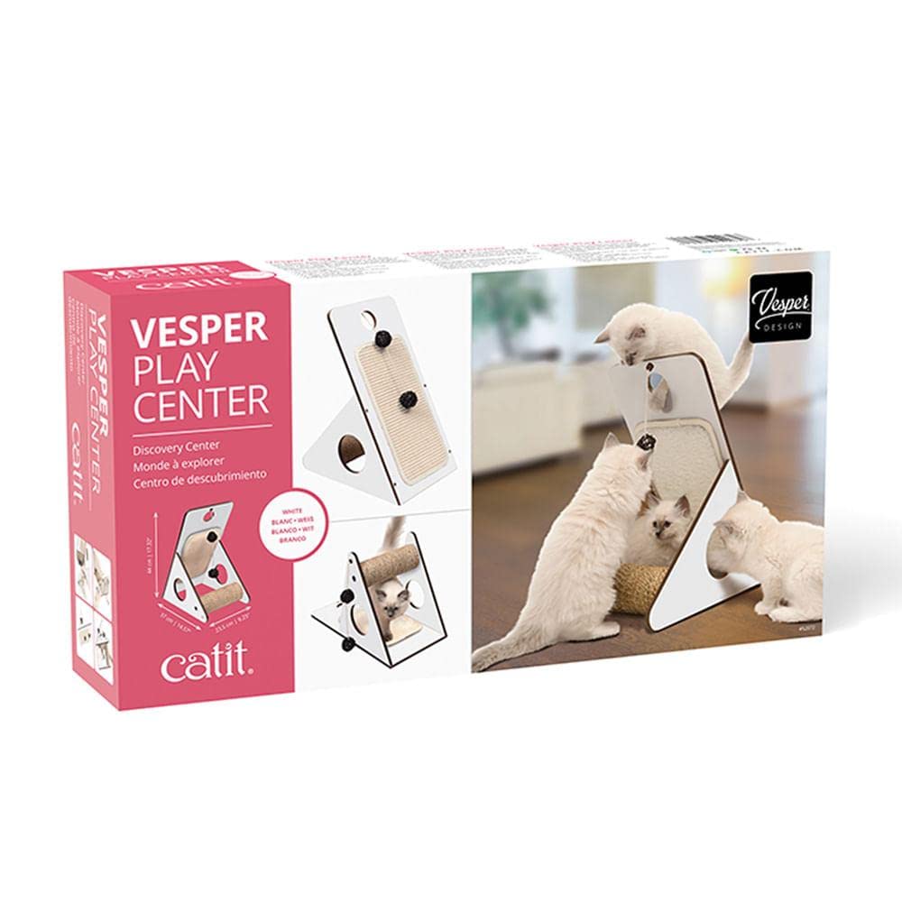 catit-vesper-playstation-arbre-chat-en-forme-de-v-blanc-avec-tapis-r-versible-et image 5