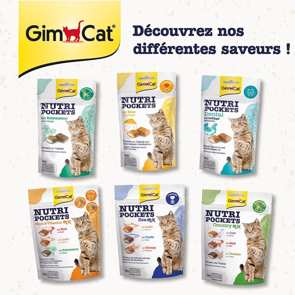 gimcat-nutri-pockets-dental-snack-chat-volaille-60-g image 5