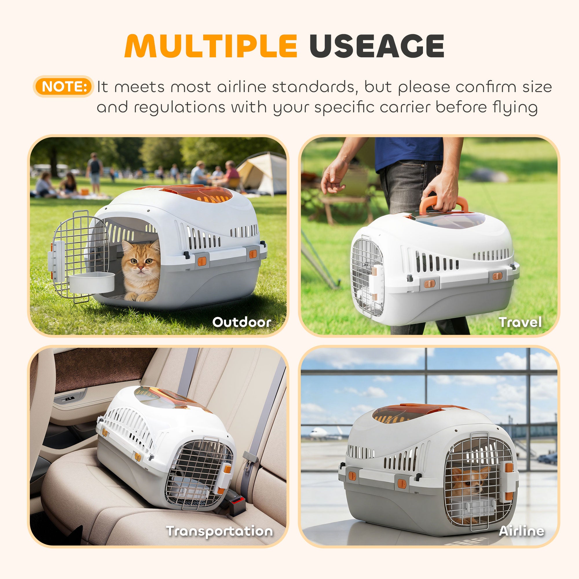 pawhut-caisse-de-transport-rigide-pour-chats-et-petits-chiens-avec-porte-acier-e image 6