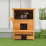 pawhut-abri-pour-chats-3-tages-avec-plancher-sur-lev-et-toit-asphalte-jaune image 4