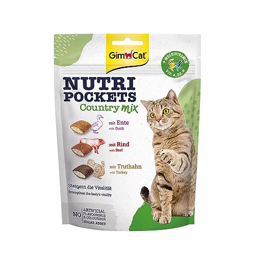 gimcat-nutri-pockets-country-mix-150-g-snack-croustillant-canard-b-uf-dinde image 8