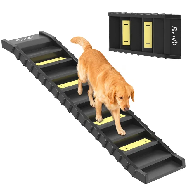 pawhut-rampe-escalier-pliante-pour-chien-voiture-suv-68-kg-noir image 1