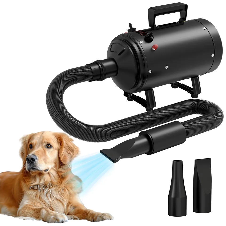 pawhut-s-che-cheveux-chien-2200w-temp-rature-et-d-bit-r-glables-3-embouts-noir image 1