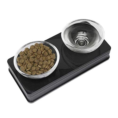 catit-design-double-bol-verre-2-x-200-ml-sur-support-noir image 6