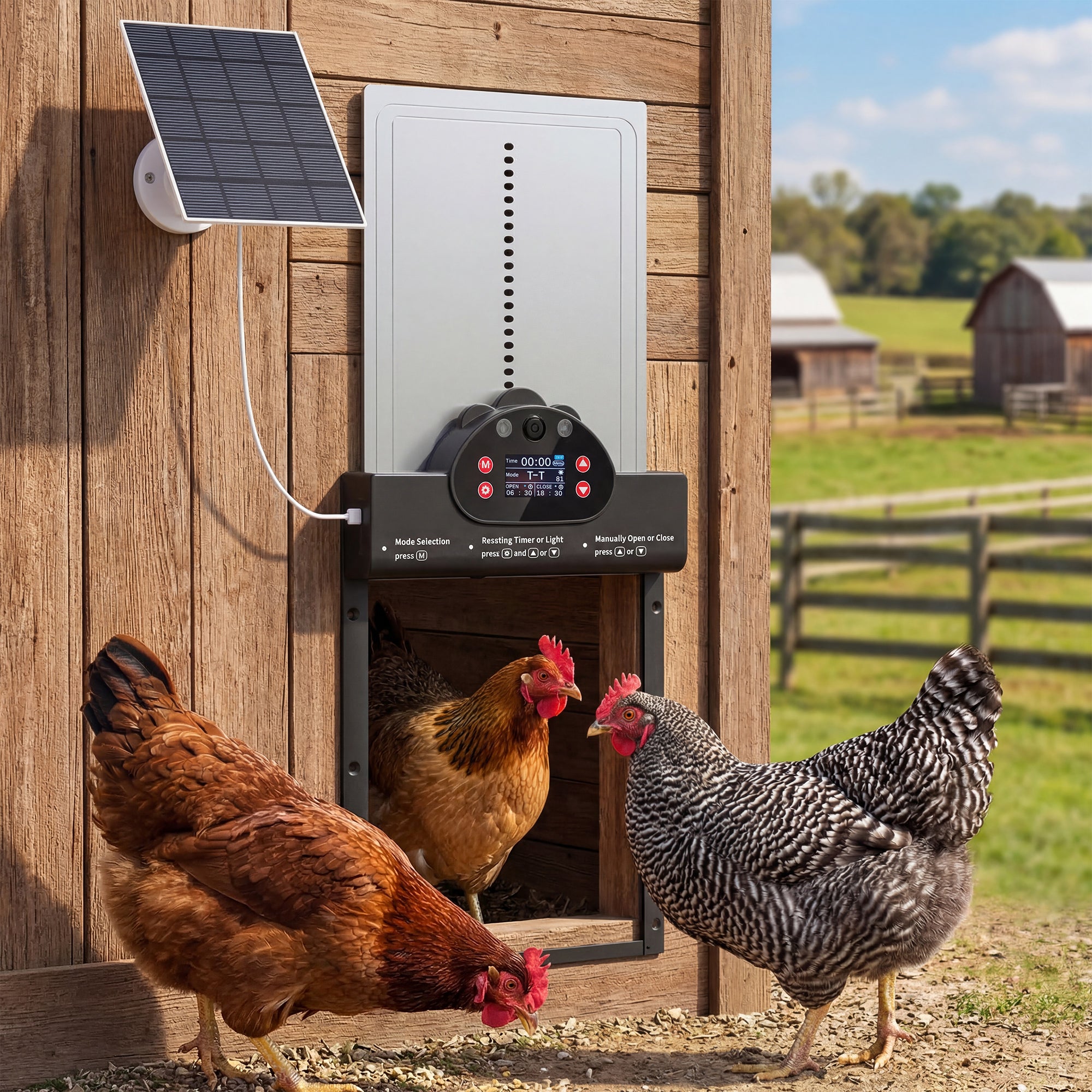 pawhut-porte-automatique-poulailler-avec-cam-ra-2k-wifi-et-solaire-5200mah image 3