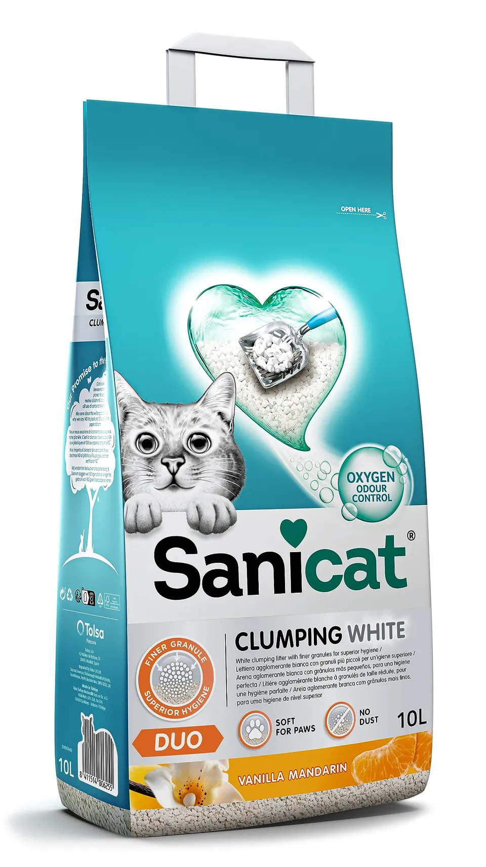 sanicat-liti-re-agglom-rante-blanche-vanille-mandarine-10-l image 1