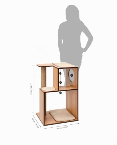vesper-by-catit-v-box-large-arbre-chat-bo-te-naturel-50-x-40-x-78-cm image 7