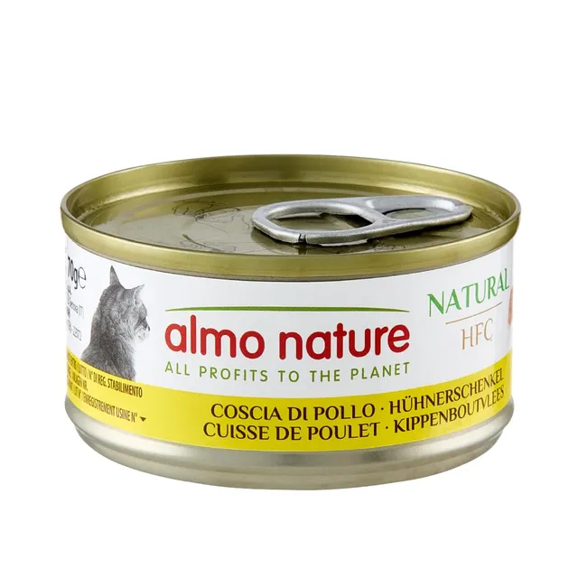 almo-nature-hfc-natural-cuisse-de-poulet-lot-de-24-bo-tes-de-70-g image 1