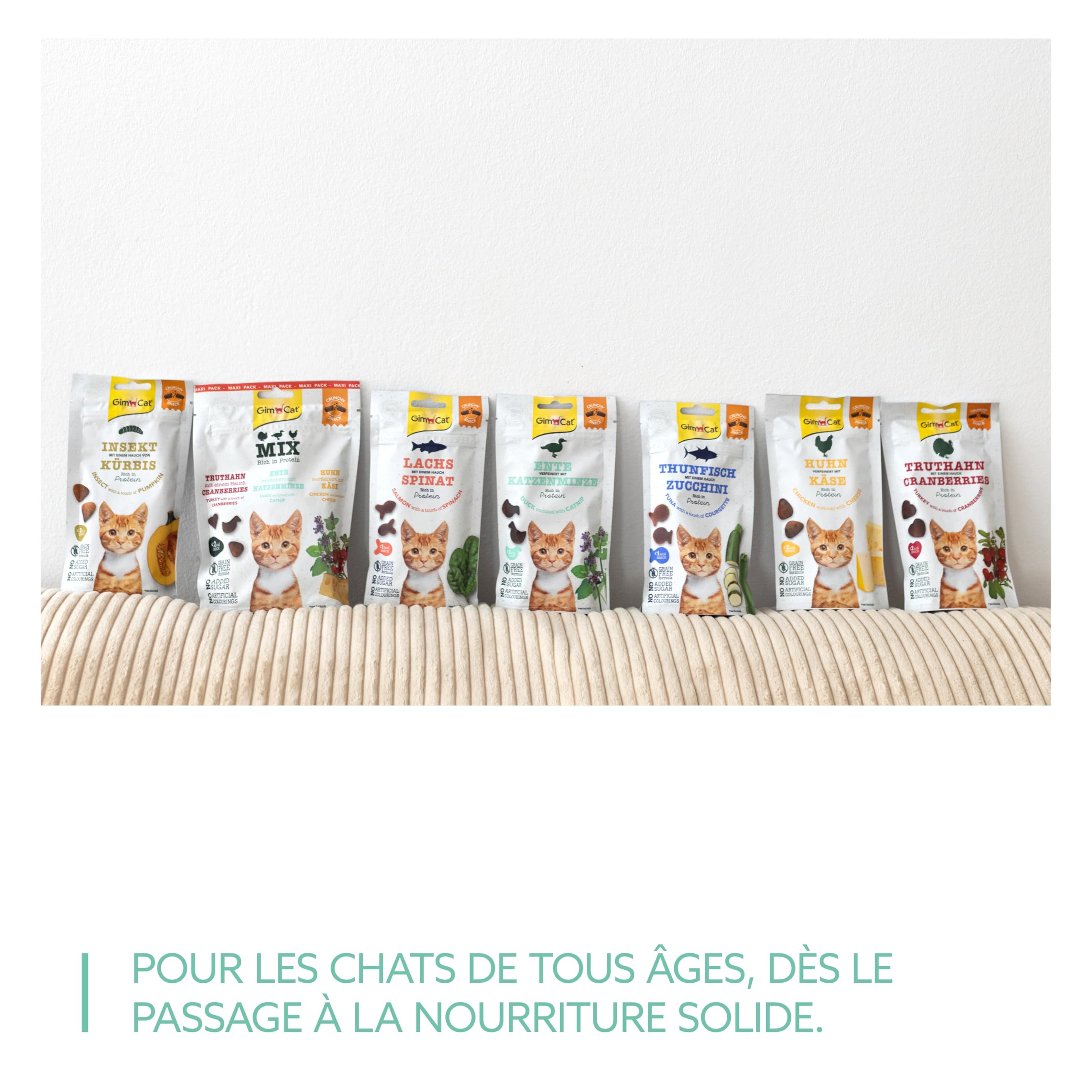 gimcat-crunchy-snacks-canard-herbe-chat-50-g image 6