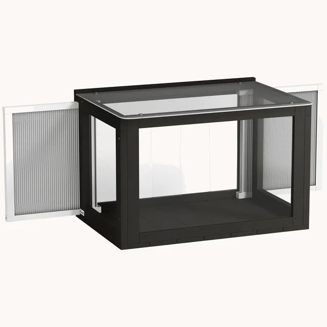 pawhut-bo-te-catio-fen-tre-pour-chat-25-41-perchoir-panoramique-transparent image 1