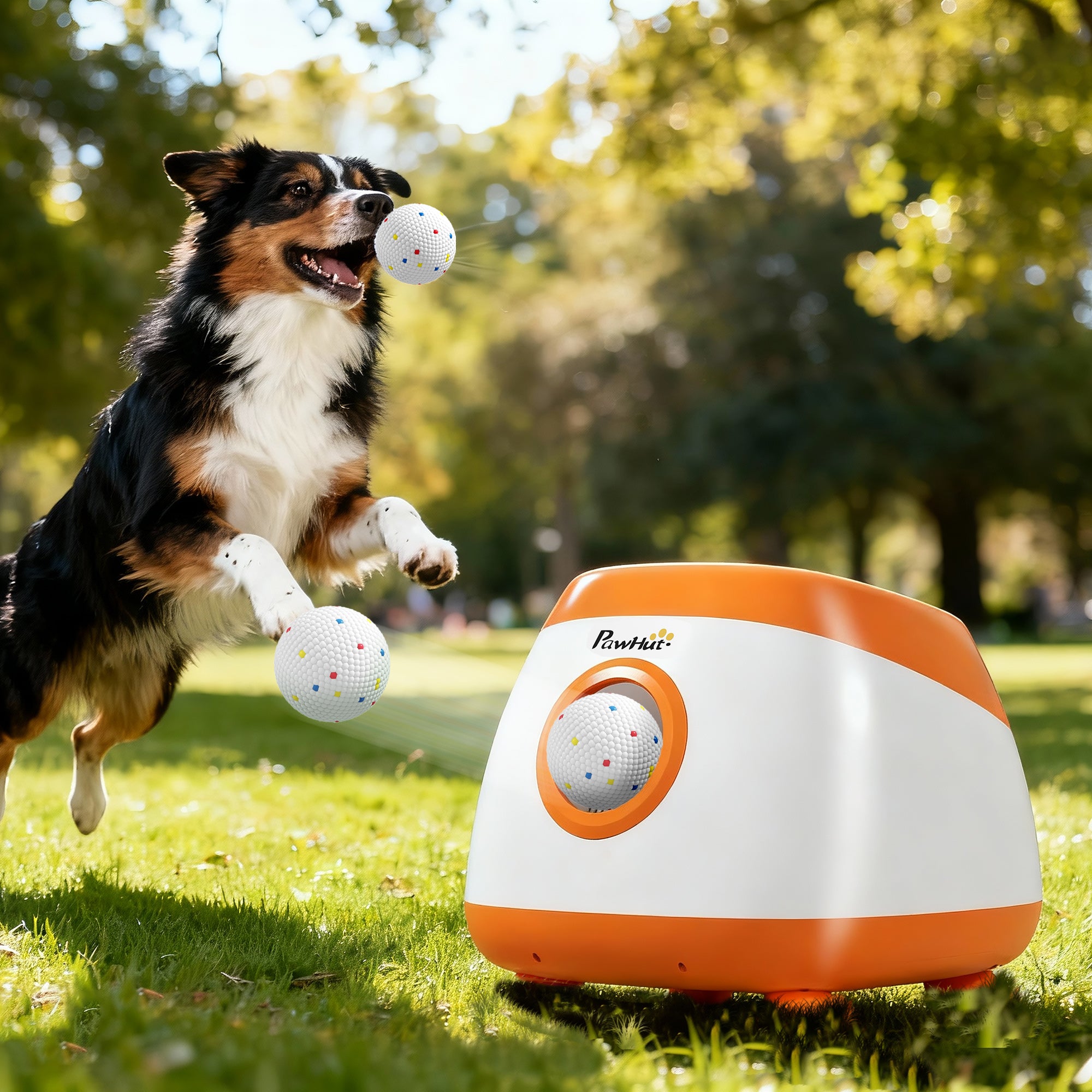 pawhut-lanceur-de-balles-automatique-pour-chien-8-24-m-rechargeable-t-l-commande image 4