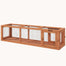 pawhut-tunnel-ext-rieur-pour-chat-150-cm-cadre-bois-avec-4-portes-naturel image 2
