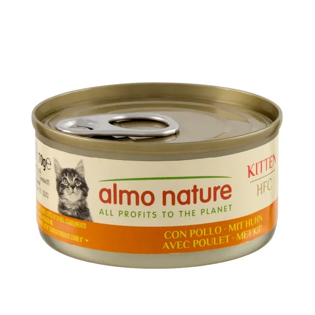 almo-nature-hfc-kitten-nourriture-humide-poulet-pour-chaton-70-g-x-24 image 1
