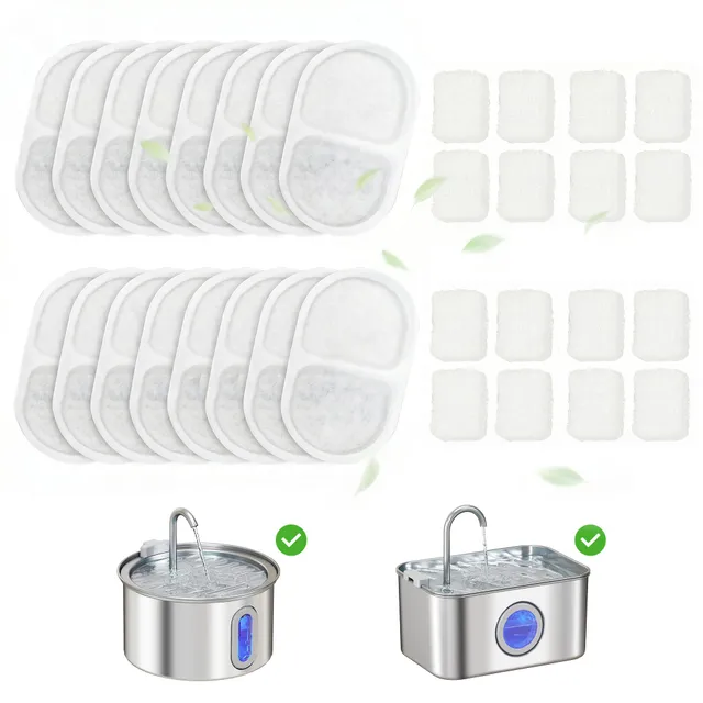 pawhut-lot-de-16-filtres-fontaine-eau-avec-triple-filtration image 1