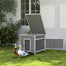 pawhut-clapier-lapin-canard-en-bois-toit-ouvrant-ext-rieur-gris image 3