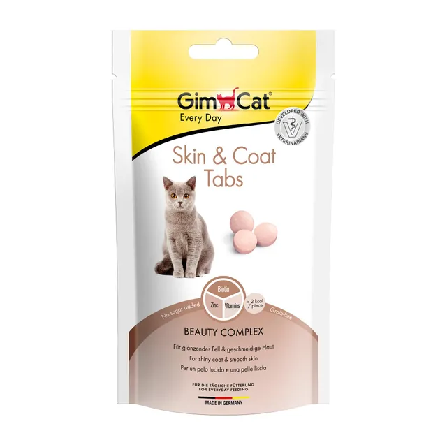 gimcat-skin-coat-tabs-snack-fonctionnel-peau-et-pelage-lot-8-x-40-g image 1
