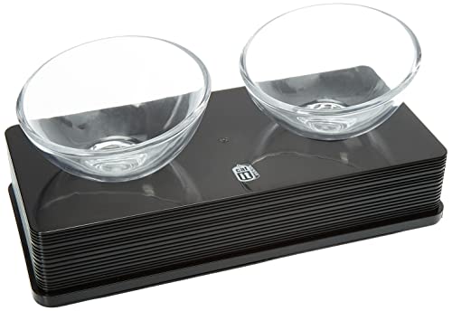 catit-design-double-bol-verre-2-x-200-ml-sur-support-noir image 4