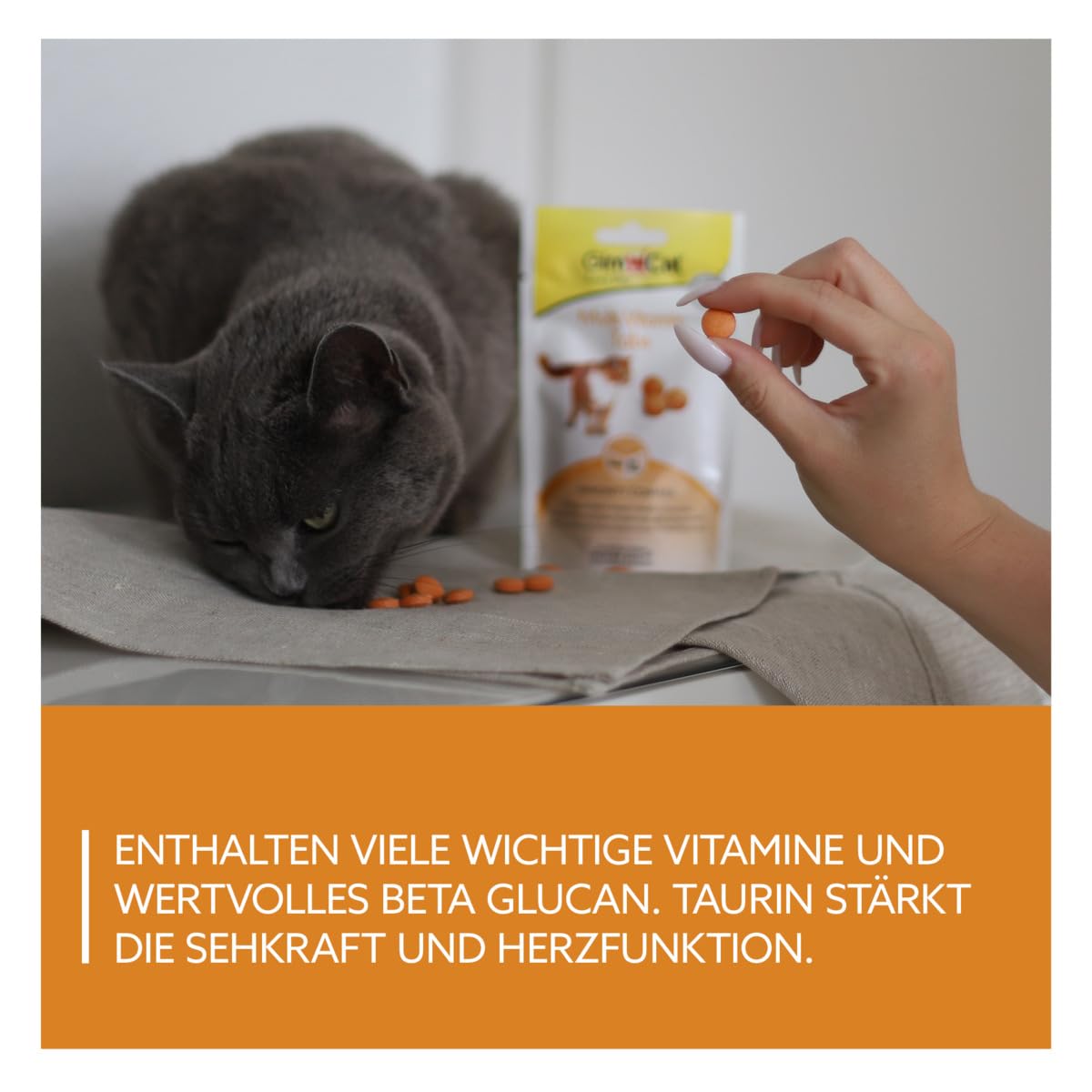 gimcat-multi-vitamin-tabs-snack-fonctionnel-immunit-pour-chat-lot-8-x-40-g image 3