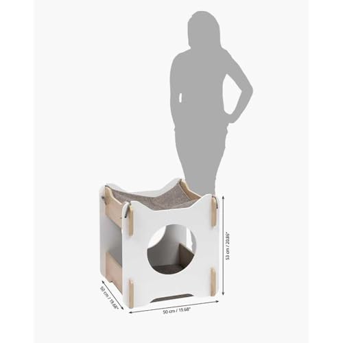 catit-vesper-cabana-blanc-ch-ne-meuble-2-tages-avec-hamac-pour-chat image 8