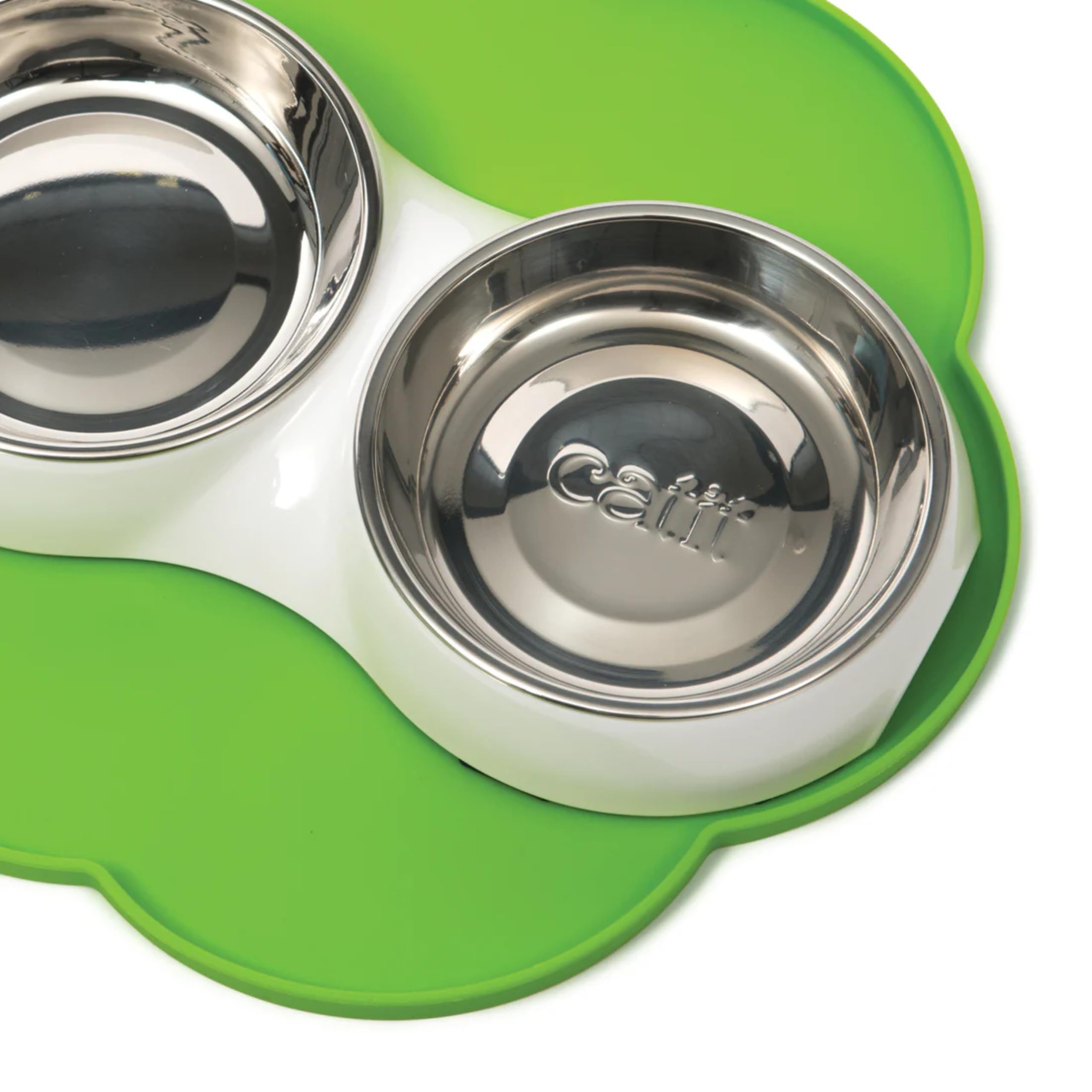 catit-flower-placemat-medium-tapis-en-silicone-vert-pour-gamelles-et-fontaines image 4
