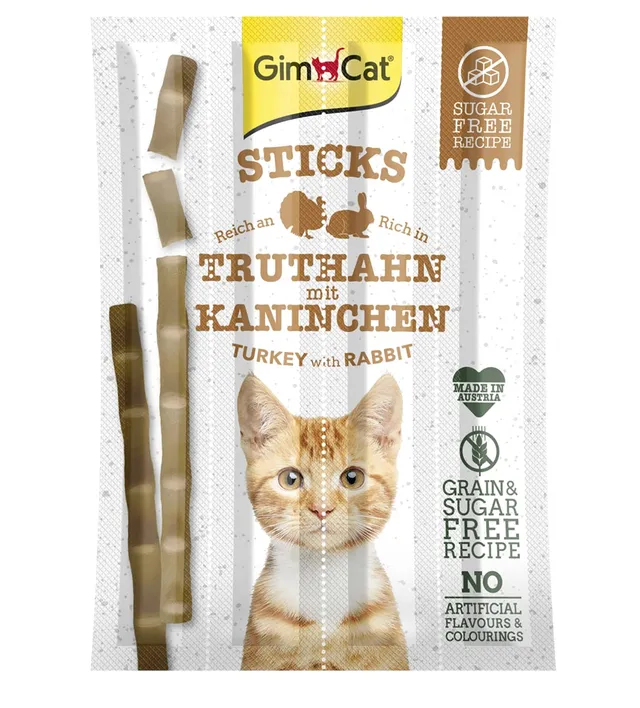 gimcat-sticks-dinde-et-lapin-b-tonnets-m-cher-pour-chat image 1