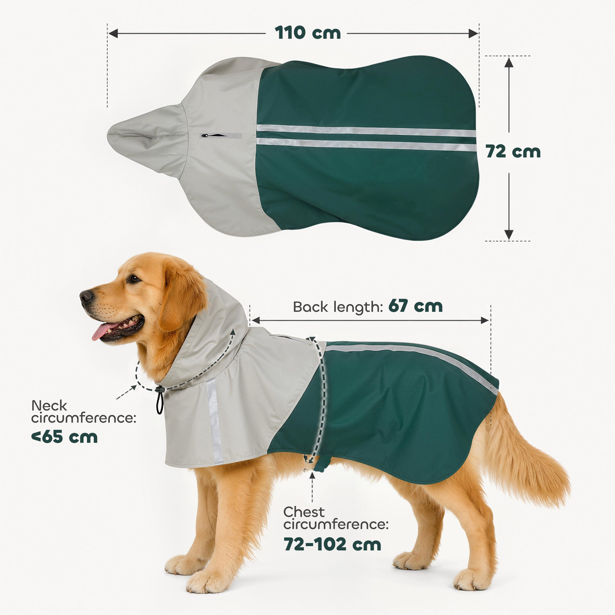 pawhut-manteau-imperm-able-chien-taille-l-avec-capuche-vert image 5