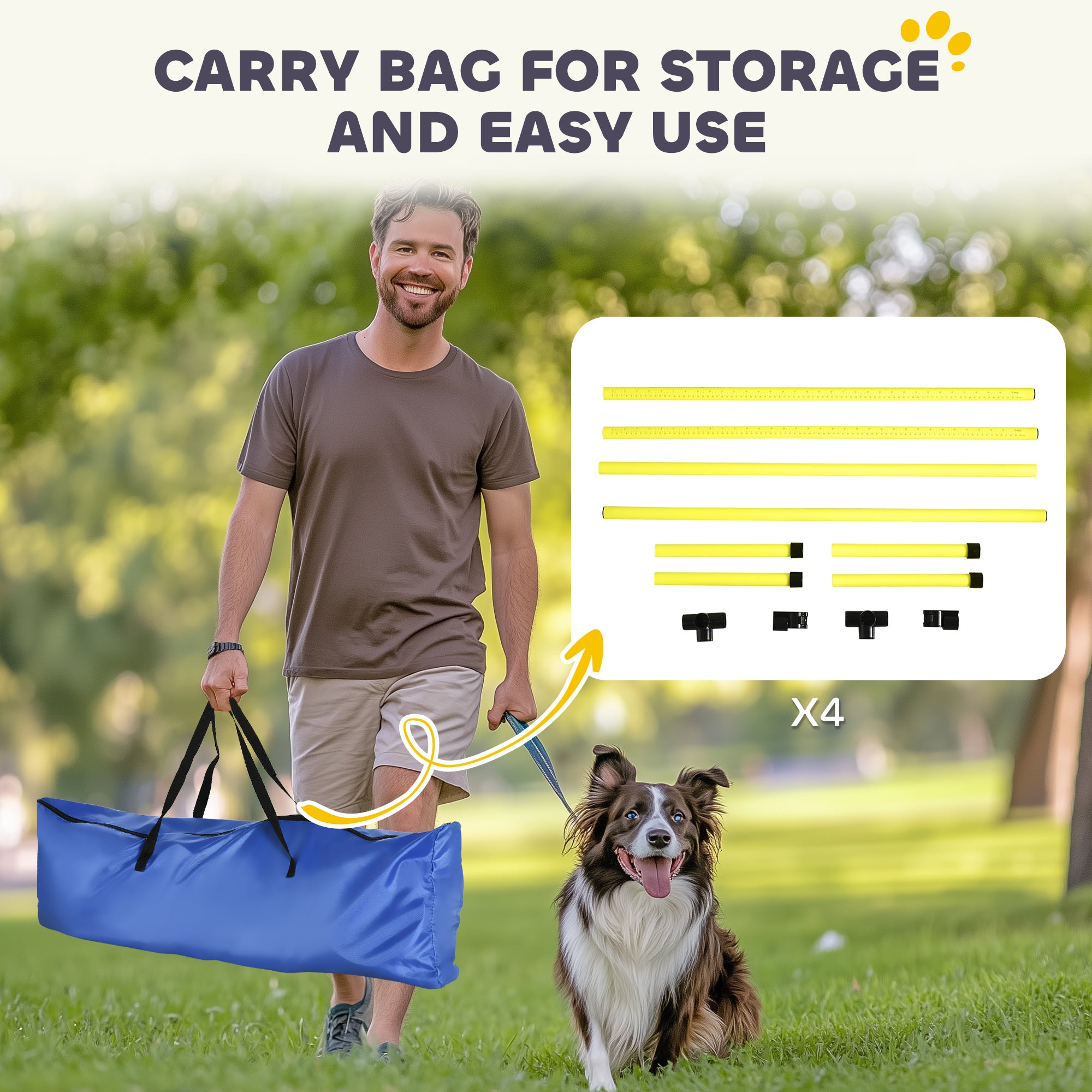 pawhut-kit-agility-chien-6-pi-ces-haies-r-glables-jaune image 8