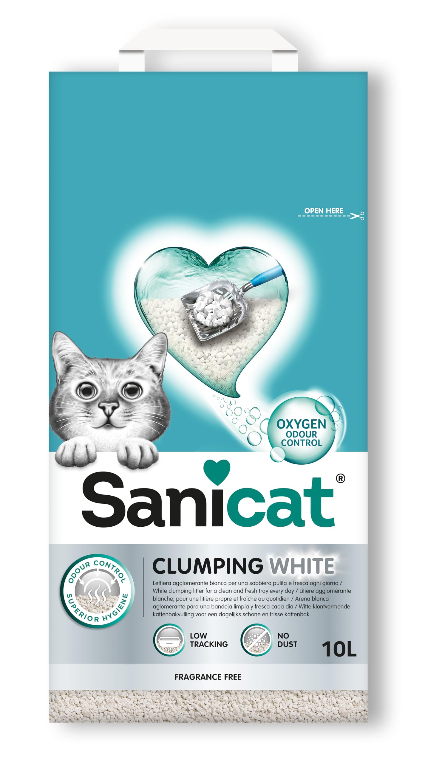 sanicat-clumping-white-liti-re-cotton-fresh-10-l image 1