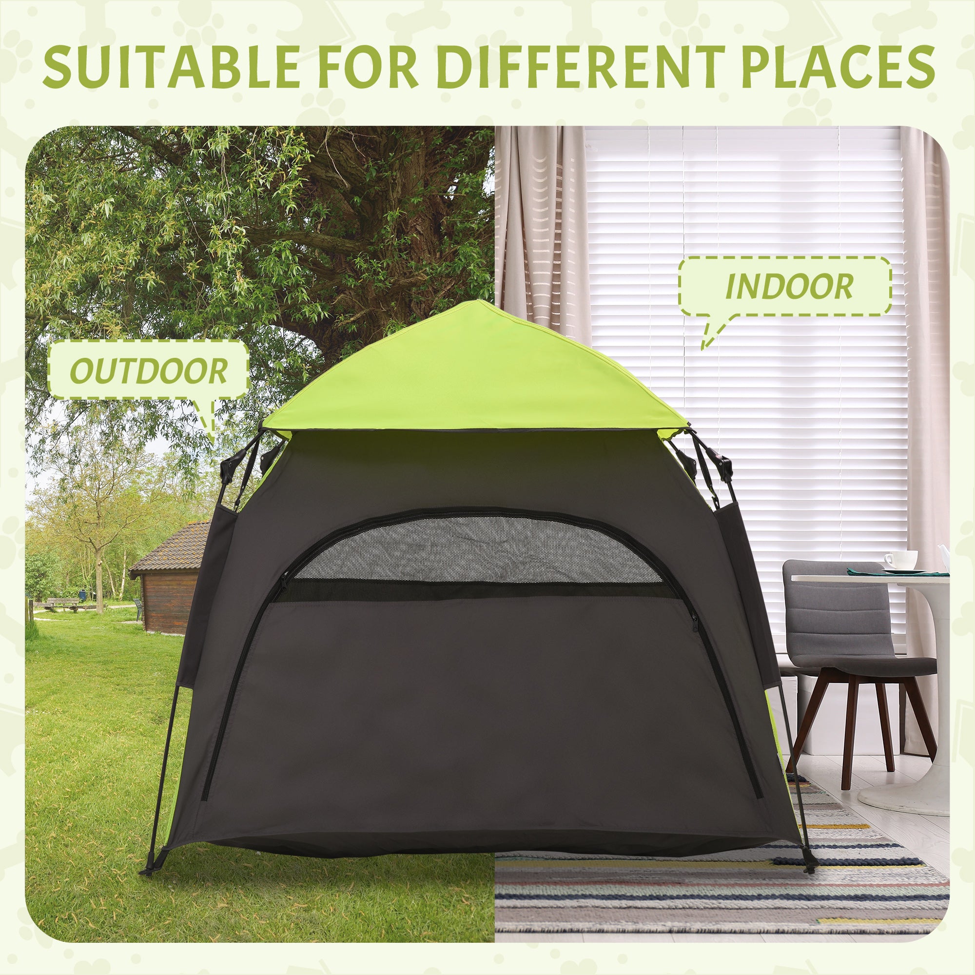 pawhut-tente-pop-up-pour-grand-chien-verte-avec-sac-de-transport image 8