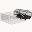 pawhut-cage-petits-animaux-46-5-avec-parc-pliable-roulettes-et-biberon image 2