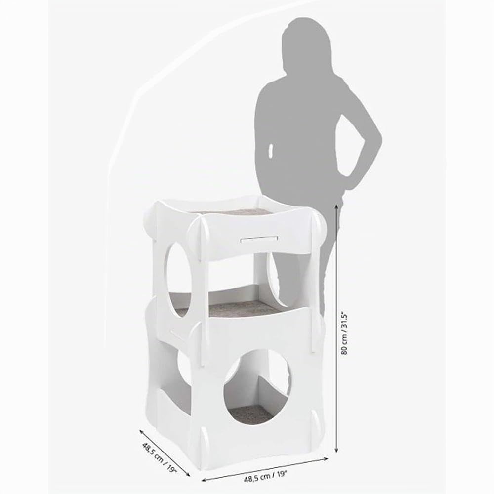 catit-vesper-condo-blanc-arbre-chat-3-tages-style-r-tro-70s image 3