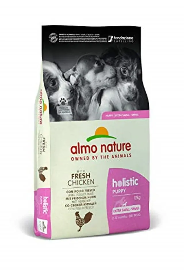 almo-nature-holistic-maintenance-puppy-xs-s-poulet-frais-12-kg-croquettes-chiot- image 1