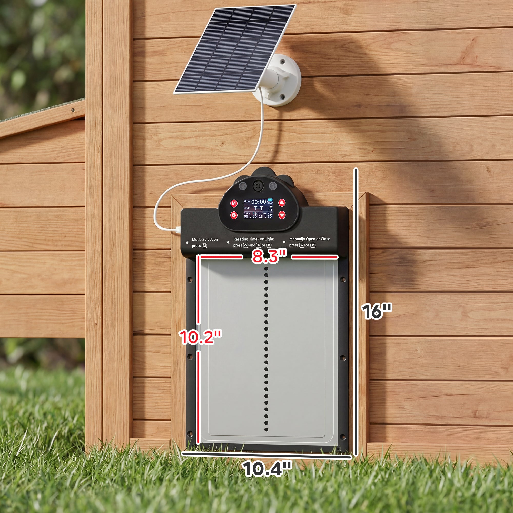 pawhut-porte-automatique-poulailler-avec-cam-ra-2k-wifi-et-solaire-5200mah image 5